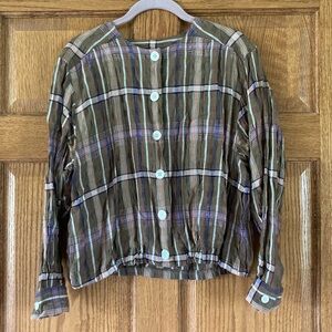 Vintage Tobria Brown Plaid Button-up Jacket 8